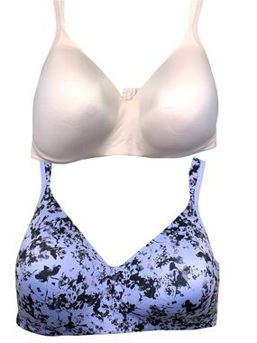 Voglio Everyday Comfort Wireless Molded Bra *Set Of 2 Nude Blue Black Sz 46 DDD